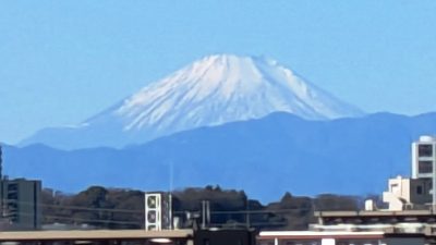多摩川大橋から見えた富士山｜令和7年1月1日